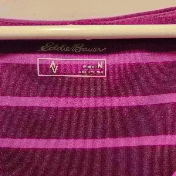 Eddie Bauer womans striped v neck a line dress in M - Picture 3 of 9